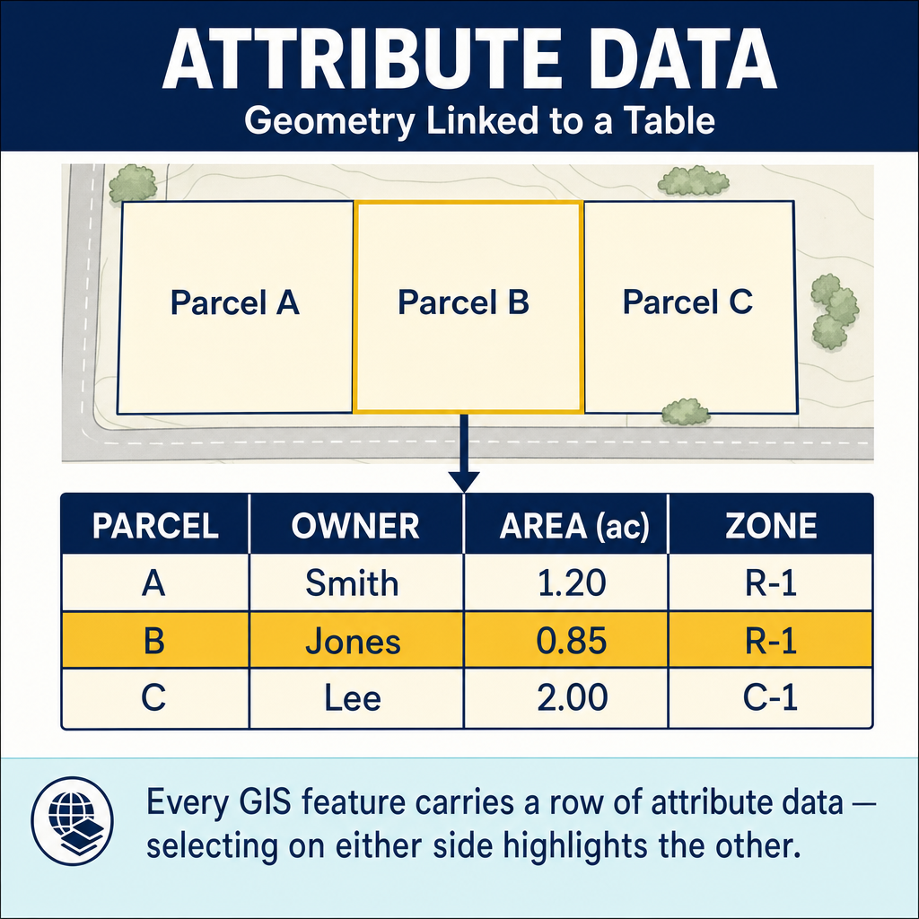 Figure FS.2.5b — GIS feature → attribute table linkage