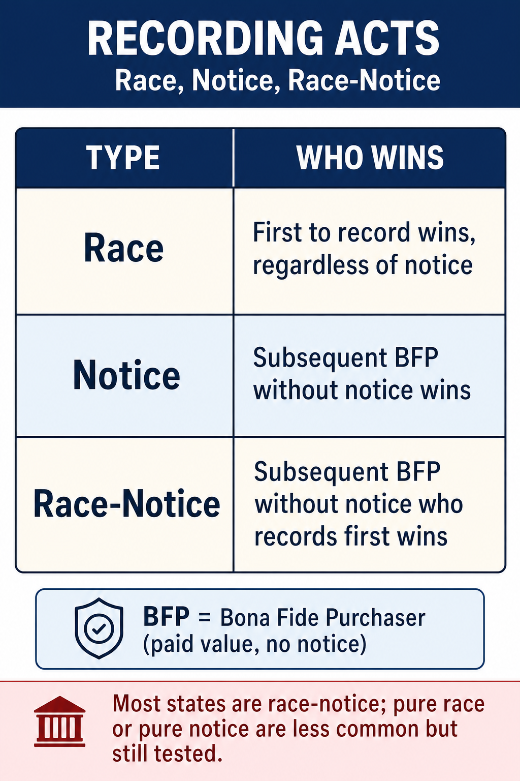 Figure FS.3.1f — Race / Notice / Race-Notice recording statutes