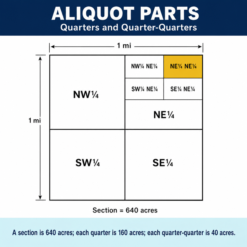 Figure FS.3.7b — Section aliquot parts (640/160/40 ac)