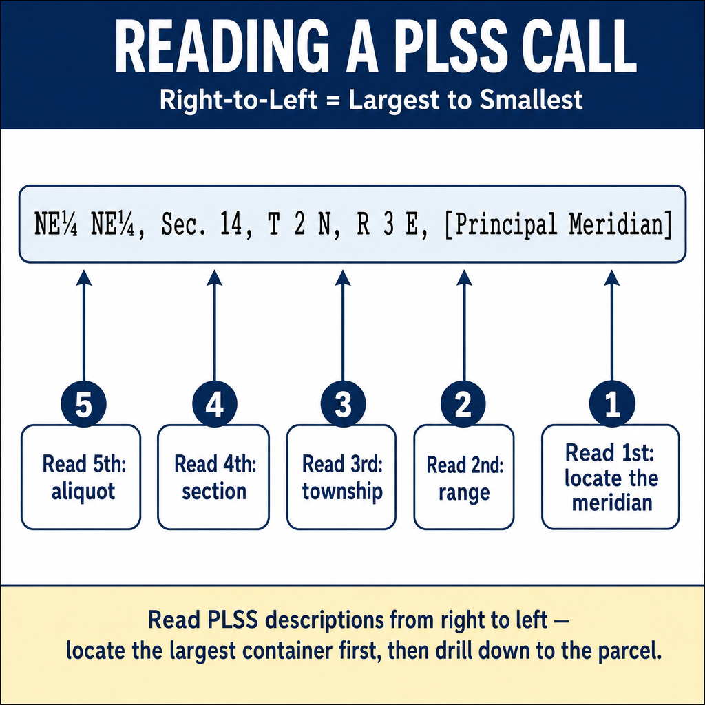 Figure FS.3.7d — Reading PLSS descriptions right-to-left