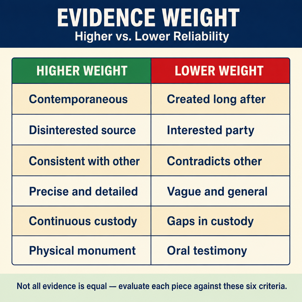 Figure PS.1.18 — Higher- vs lower-weight evidence comparison