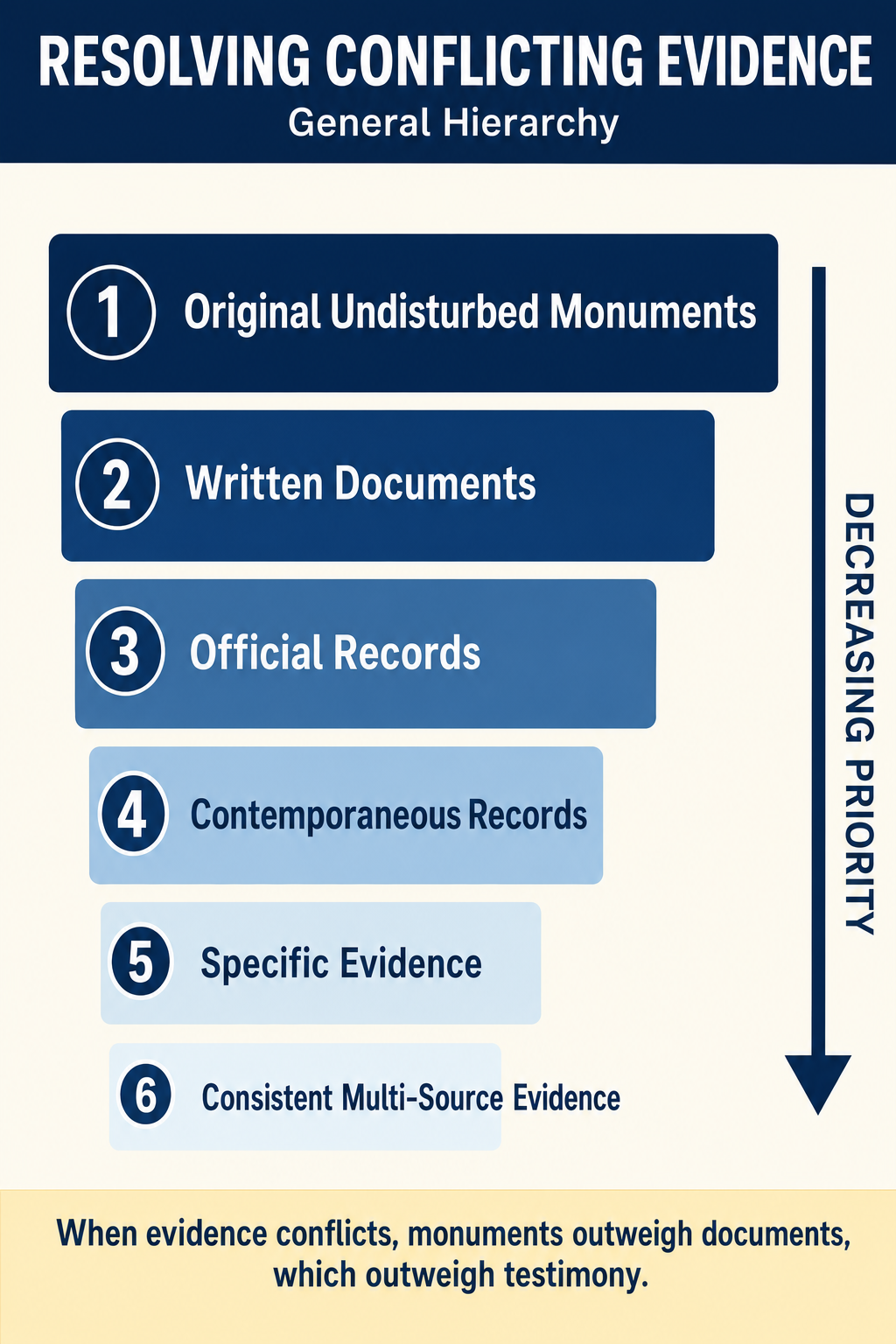 Figure PS.1.19 — Six-tier conflicting-evidence resolution hierarchy