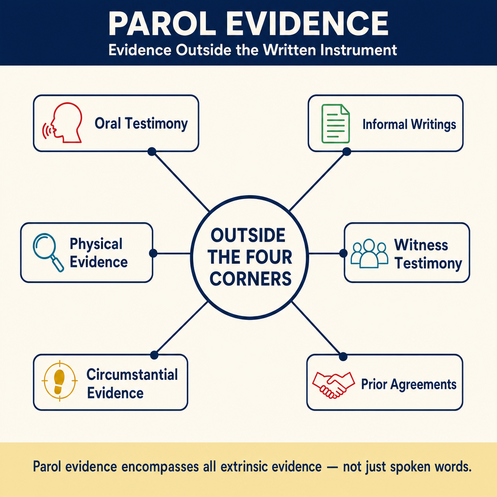 Figure PS.1.21 — Six categories of parol evidence
