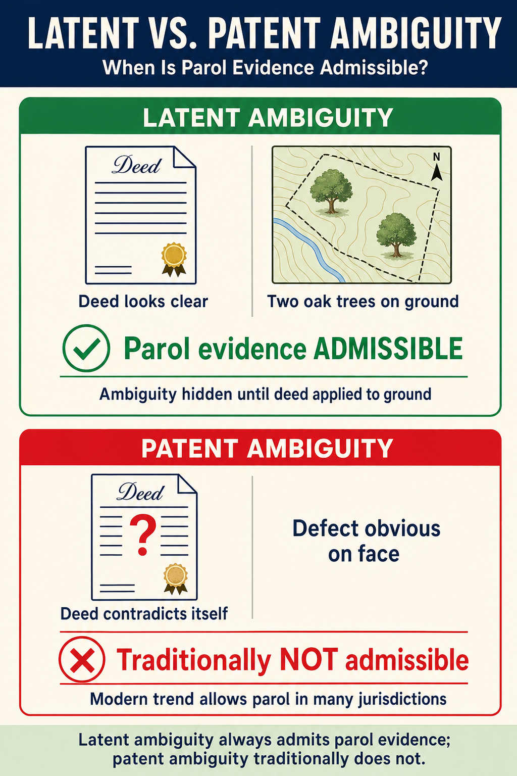 Figure PS.1.22 — Latent (admissible) vs patent (traditionally inadmissible) ambiguity