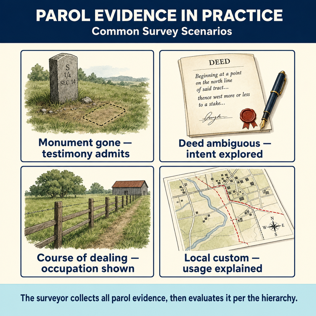 Figure PS.1.24 — Four practical parol-evidence scenarios
