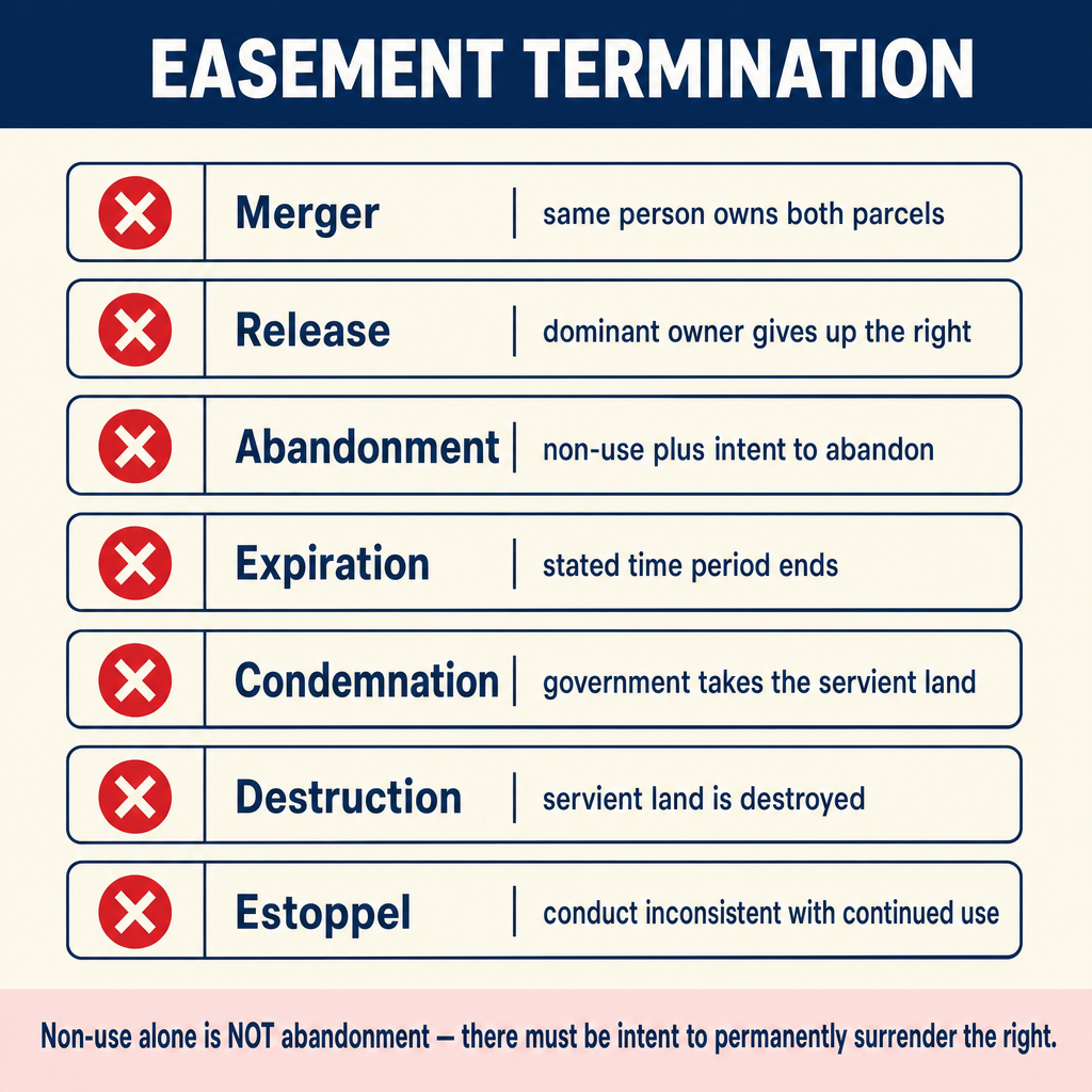 Figure PS.1.43 — Seven easement termination methods