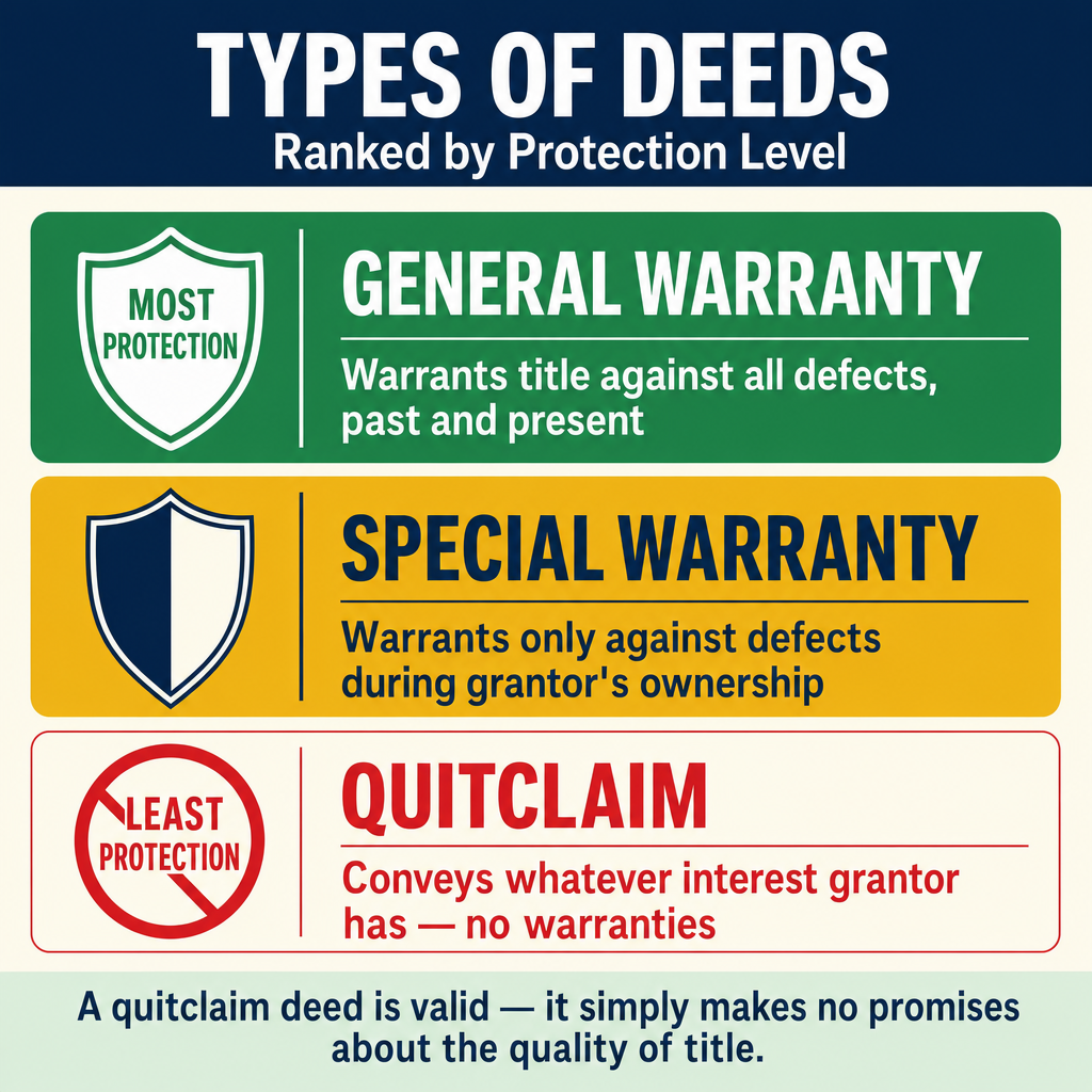 Figure PS.1.51 — Deeds ranked by protection (warranty / special / quitclaim)
