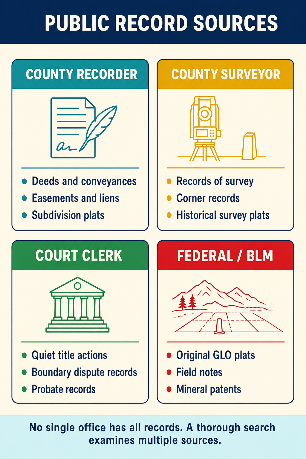 Figure PS.2.14 — Four public record offices for boundary research