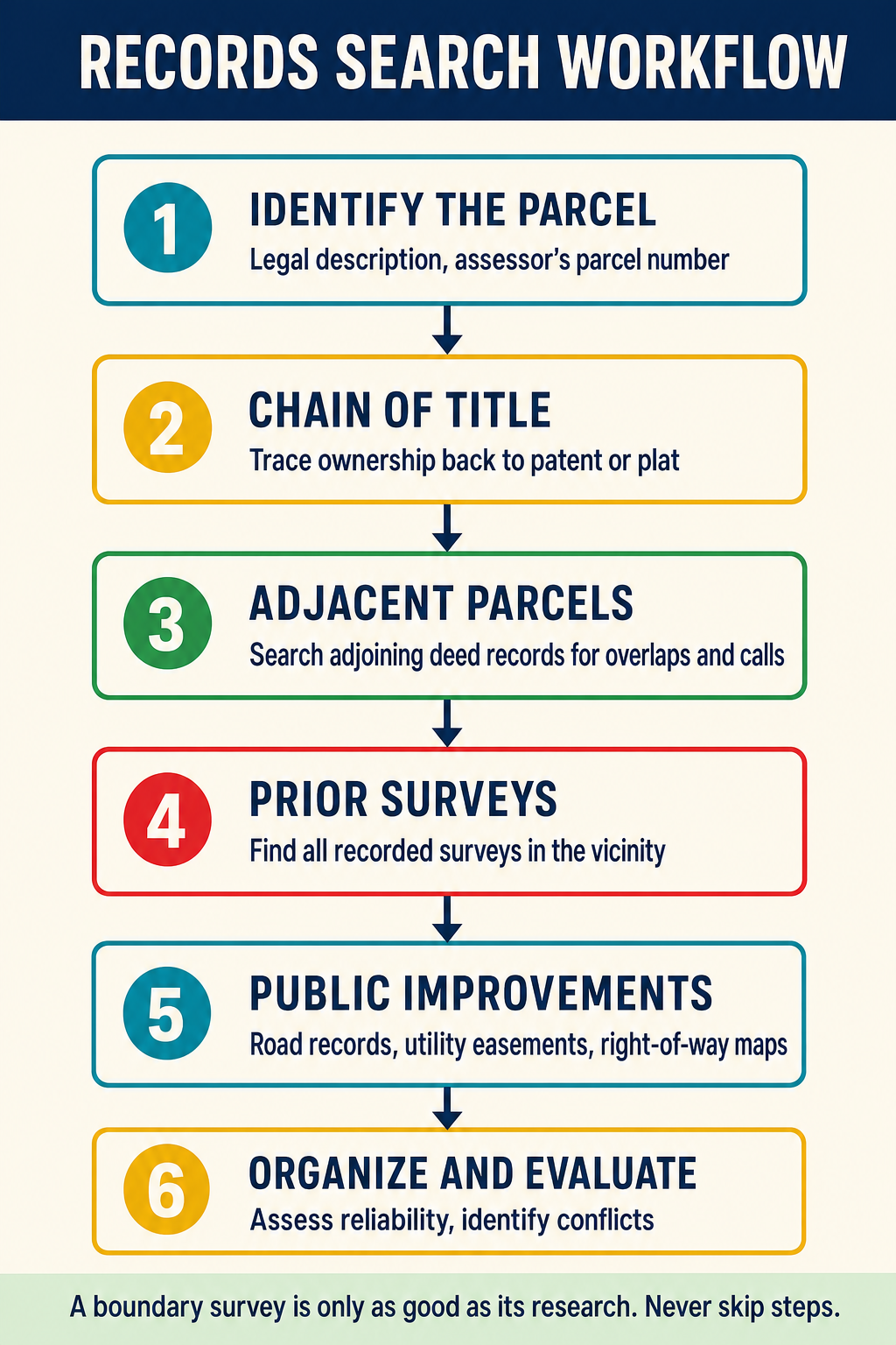 Figure PS.2.16 — Six-step records search workflow