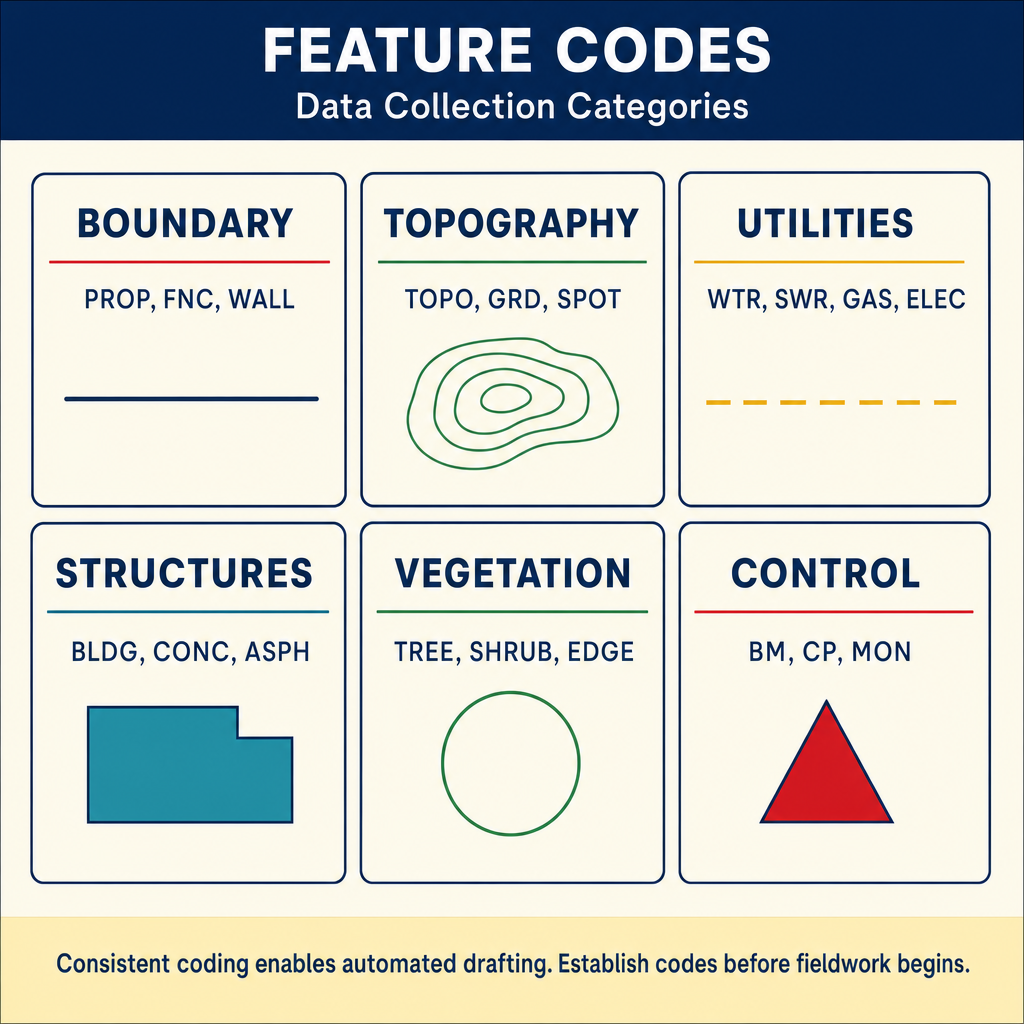 Figure PS.2.21 — Six feature-code categories with examples