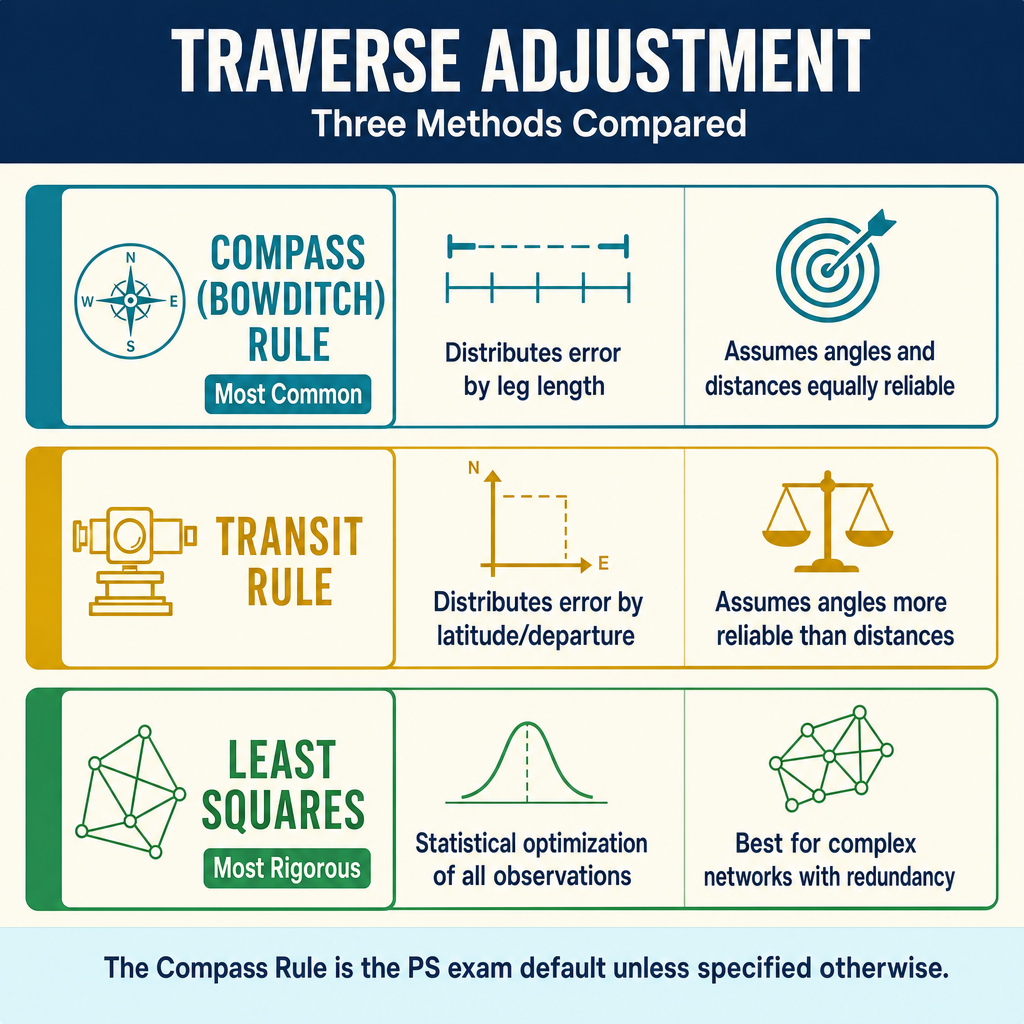 Figure PS.2.28 — Compass / Transit / Least Squares adjustment methods