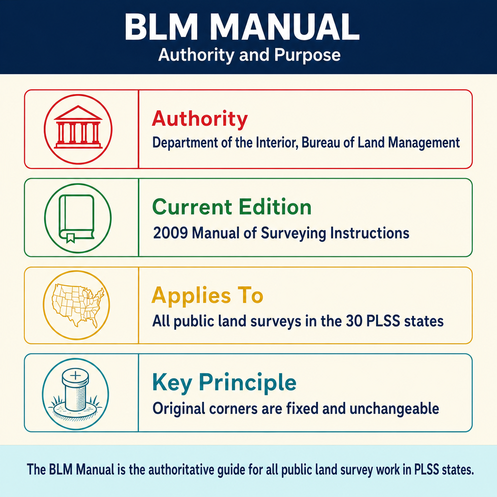 Figure PS.3.7 — BLM authority for the 2009 Manual of Surveying Instructions